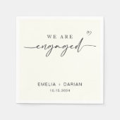 Eenvoudig Modern We zijn verlovingsfeest Servet (Voorkant)