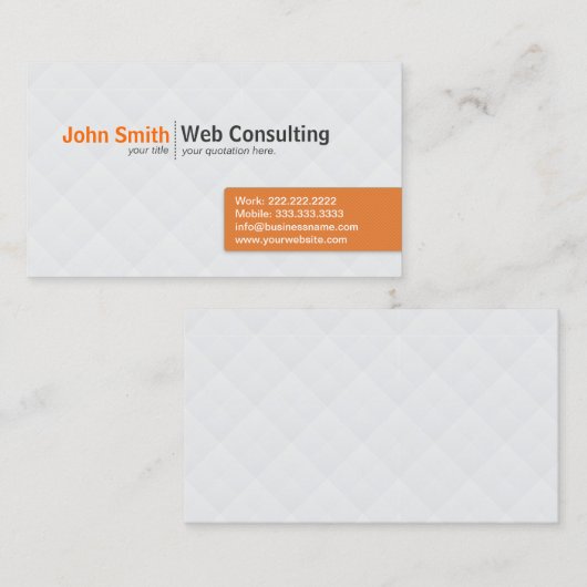 Eenvoudig modern Web Consulting visitekaartje (Voorkant / Achterkant)