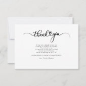 Eenvoudig Modern Wedding Hand-Lettered Bedankkaart (Achterkant)