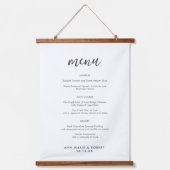 Eenvoudig Modern Wedding Menu Hanging Tapestry Hangend Wandkleed (Voorkant)