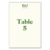 Eenvoudig Modern Wedding Monogram Tafelnummer Kaar (Voorkant)