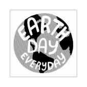 Eenvoudig modern Wereldbol op aarde-dag alledaagse Rubberstempel (Afrduk)