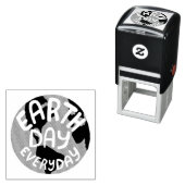 Eenvoudig modern Wereldbol op aarde-dag alledaagse Zelfinktende Stempel (In situ)