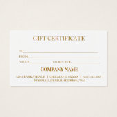 Eenvoudig Modern Wildflower Cadeaubon Visitekaartje (Achterkant)