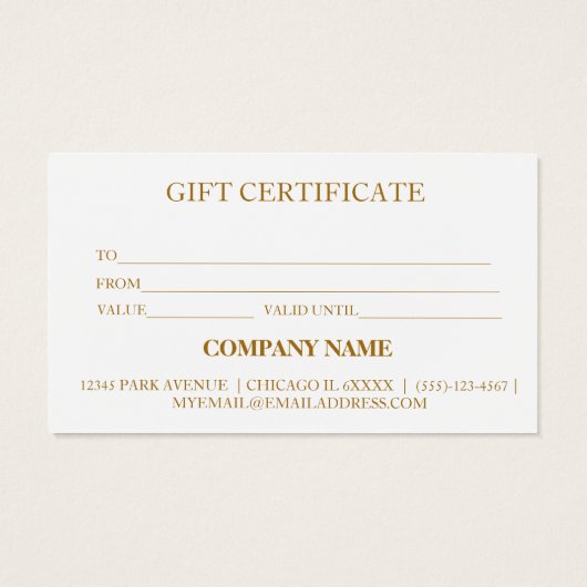 Eenvoudig Modern Wildflower Cadeaubon Visitekaartje (Achterkant)