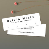 Eenvoudig modern, wit 4-hol beeldscherm met veroud mini visitekaartje