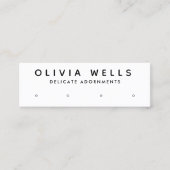 Eenvoudig modern, wit 4-hol beeldscherm met veroud mini visitekaartje (Voorkant)