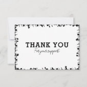 Eenvoudig modern, wit, bedankt briefkaart (Voorkant)