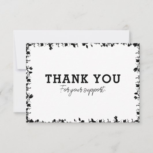 Eenvoudig modern, wit, bedankt briefkaart (Voorkant)