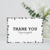 Eenvoudig modern, wit, bedankt briefkaart (Staand voorkant)