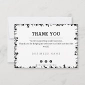 Eenvoudig modern, wit, bedankt briefkaart (Achterkant)