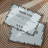 Eenvoudig modern, wit, bedankt briefkaart