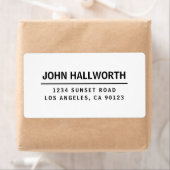 Eenvoudig, modern, wit en zwart etiket (Insitu)