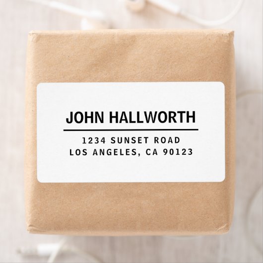 Eenvoudig, modern, wit en zwart etiket (Insitu)