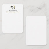 Eenvoudig modern wit goud Elegant Sjabloon Monogra (Voorkant / Achterkant)