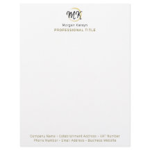 Eenvoudig modern wit goud Elegant Sjabloon Monogra