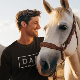 Eenvoudig modern wit Lijst-papa Est. 2024 T-shirt