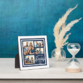 Eenvoudig modern wit marineblauw we houden van je  fotoplaat (Insitu)