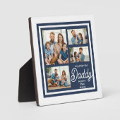 Eenvoudig modern wit marineblauw we houden van je  fotoplaat (Voorkant)