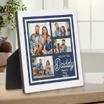Eenvoudig modern wit marineblauw we houden van je  fotoplaat<br><div class="desc">Vier de liefde en toewijding van papa met een aangepaste plaquette die perfect is voor elke ruimte. Op deze plaquette staat met trots het citaat "We Love You Daddy". Personaliseer het met de namen van je kinderen om een uniek en oprecht cadeau te creëer dat papa voor altijd zal koesteren....</div>