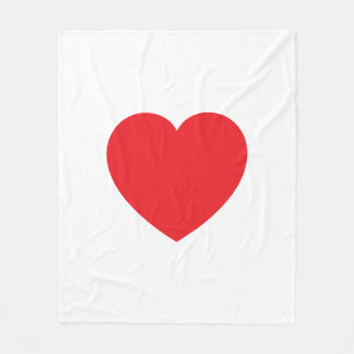 Eenvoudig Modern Wit Rode Hart Grafisch Fleece Deken