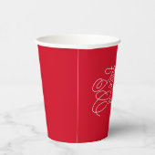 Eenvoudig, modern, wit rood kerst papieren bekers