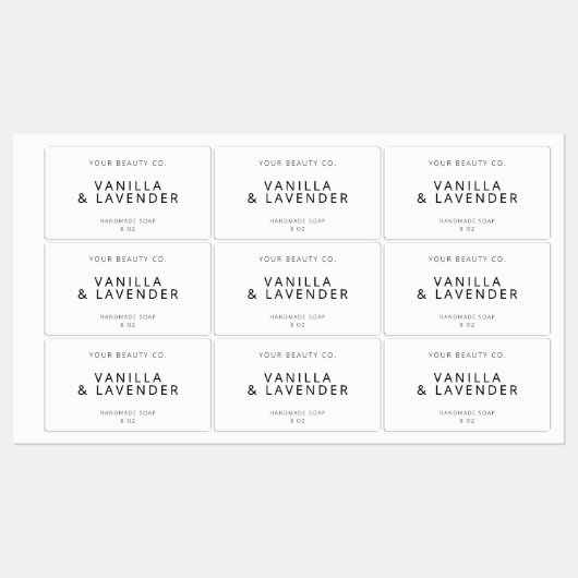 Eenvoudig modern wit zeeplabel labels (Vel)