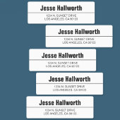 Eenvoudig Modern Wit & Zwart Waterdicht Adres Labels