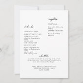 Eenvoudig modern withuwelijk detail kaart (Voorkant)