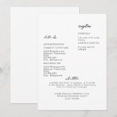 Eenvoudig modern withuwelijk detail kaart (Voorkant / Achterkant)