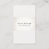 Eenvoudig modern zacht zilver visitekaartje (Voorkant)