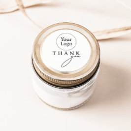 Eenvoudig Modern Zakelijk Bedankt Productlabel Ronde Sticker