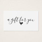 Eenvoudig modern zakelijk cadeaubon visitekaartje (Voorkant)