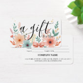 Eenvoudig & Modern Zakelijk Cadeaubon Visitekaartje (Bureau)