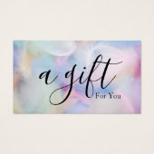 Eenvoudig & Modern Zakelijk Cadeaubon Visitekaartje (Voorkant)