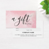 Eenvoudig & Modern Zakelijk Cadeaubon Visitekaartje (Bureau)