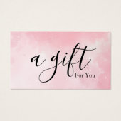 Eenvoudig & Modern Zakelijk Cadeaubon Visitekaartje (Voorkant)