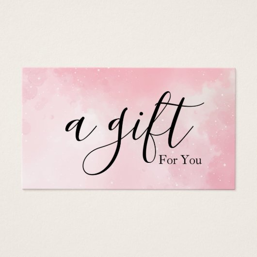 Eenvoudig & Modern Zakelijk Cadeaubon Visitekaartje (Voorkant)