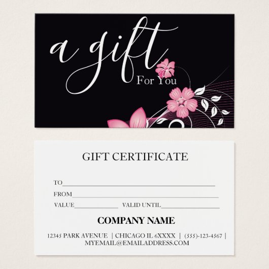 Eenvoudig & Modern Zakelijk Cadeaubon Visitekaartje (Voorkant /achterkant)