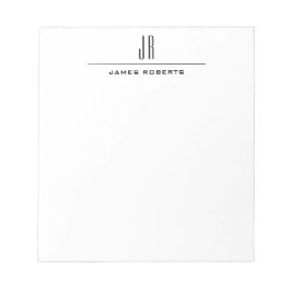 Eenvoudig Modern Zakelijk Persoonlijk Monogram Notitieblok