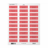Eenvoudig Modern Zee Foam Retouradres Etiket (Full Sheet)