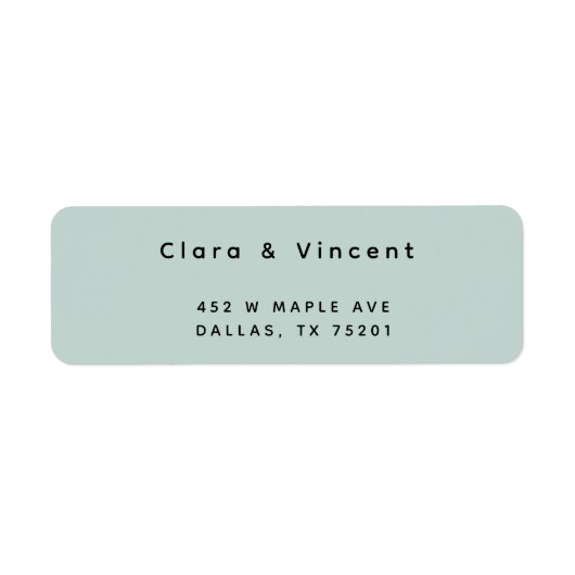 Eenvoudig Modern Zee Foam Retouradres Etiket (Voorkant)