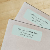 Eenvoudig modern Zee Schuimretour-adreslabel Etiket