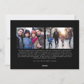 Eenvoudig modern zijn de vreugde van Kerstmis zwar Feestdagenkaart (Achterkant)