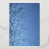 Eenvoudig modern zilver Bevroren galaxy Wedding Folie Uitnodiging (Achterkant)