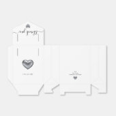 Eenvoudig modern, zilver Wit Westen Bedankdoosjes (Uitgevouwen)