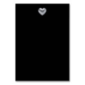 Eenvoudig modern, zilveren heart Typografie Wedden Kaart (Achterkant)