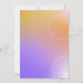Eenvoudig modern zomercocktailparty (Paarse) Kaart (Achterkant)