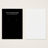 Eenvoudig, modern, zwart, aangepast Visitekaartje (Voorkant /achterkant)