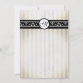 Eenvoudig  Modern Zwart en Beige Kaart (Achterkant)